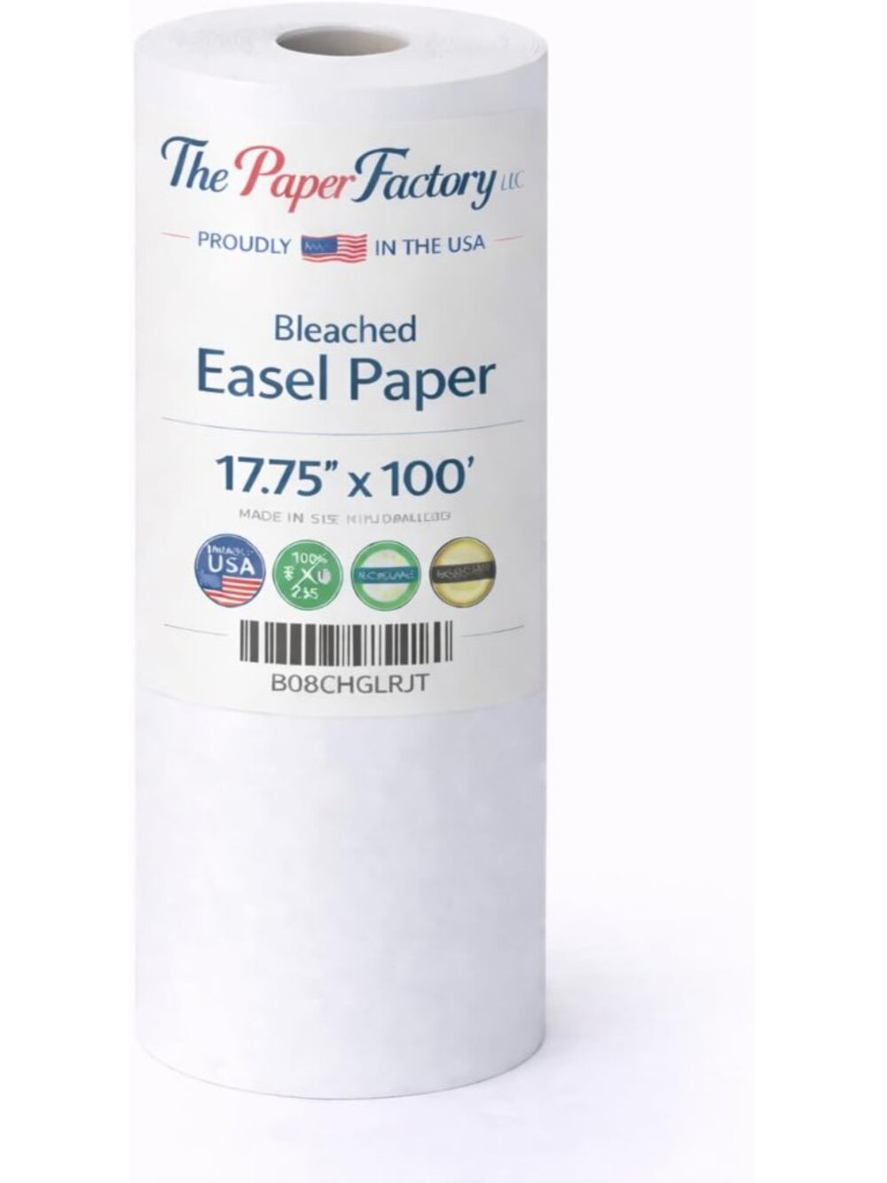 Durable Art Easel Paper Roll 17.75" x 100 Feet - for Kids Crafts, Drawing & Pain
